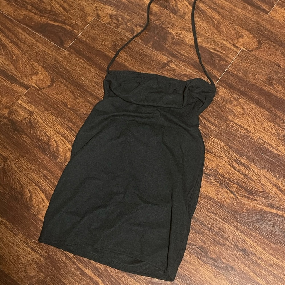 STRAPLESS TIE DRESS